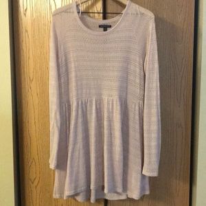 American Eagle pink babydoll sweater